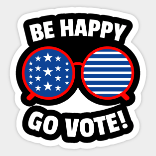 Go Vote, Be Happy Sticker